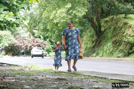 Shanalin and Shrue walking home from church north side of state capitol Shanalin and Shrue walking home from church north side of state capitol